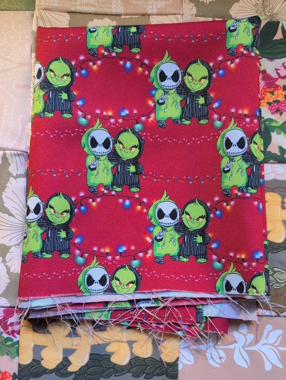 Nightmare Before Christmas Fabric with Home Sewing Kit (💚 Bundle Of 4)